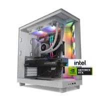 NZXT Player: Two - Gaming Desktop - Intel Core i7-14700KF - 32GB RAM - NVIDIA GeForce RTX 4070 Ti Super - 1TB NVMe SSC - White - Front_Zoom