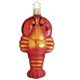 Inge Glas - Atlantic Lobster German Glass Christmas Ornament FREE BOX - Red