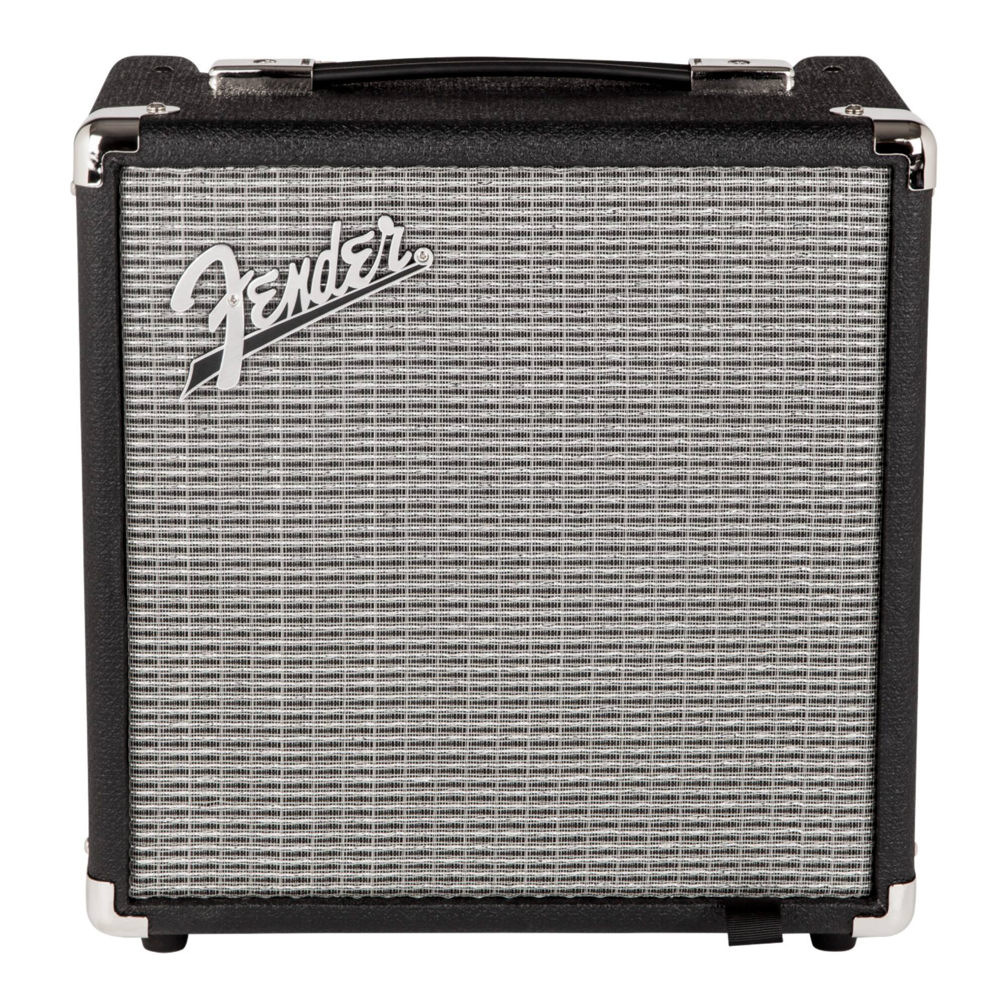 Left. Squier - Squier Affinity Precision Bass PJ Pack Black with Gig Bag and Rumble 15 Amp 120V.