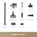 Main Body, Combination Tool, Motorized Mini-Brush, Illumination Multi-Surface Brush, Flexible Adapte, Wide Combination Tool, Extension Rod, Battery Pack, Wall Mount, What's in the Box