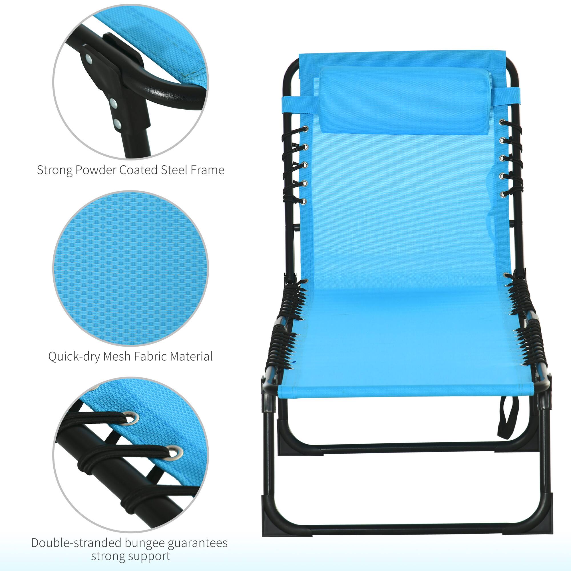 Strong Powder Coated Steel Frame, Quick-dry Mesh Fabric Material, Double-stranded bungee guarantees strong support