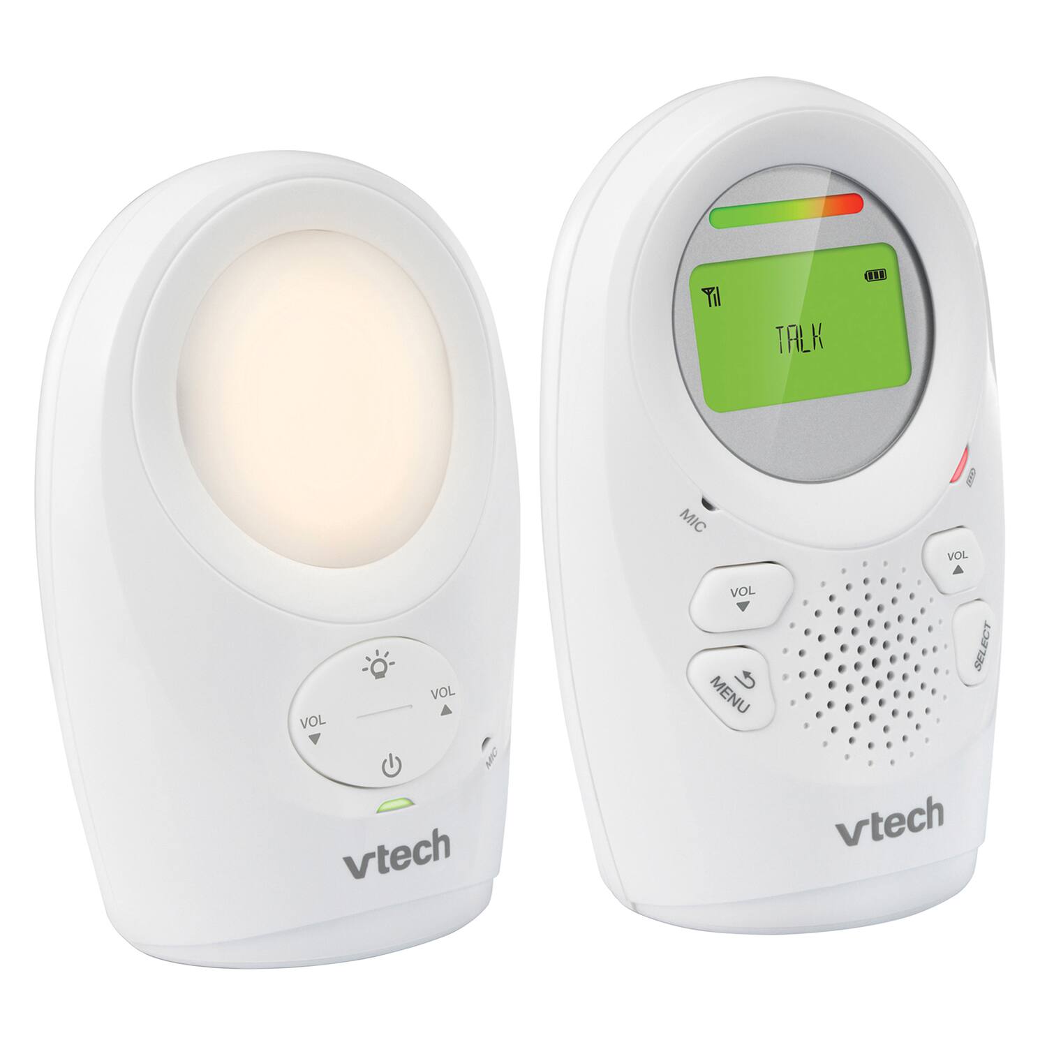 Til  
TALK  
III  
VOL VOL vtech  
MIC VOL MENU  
VOL SELECT vtech