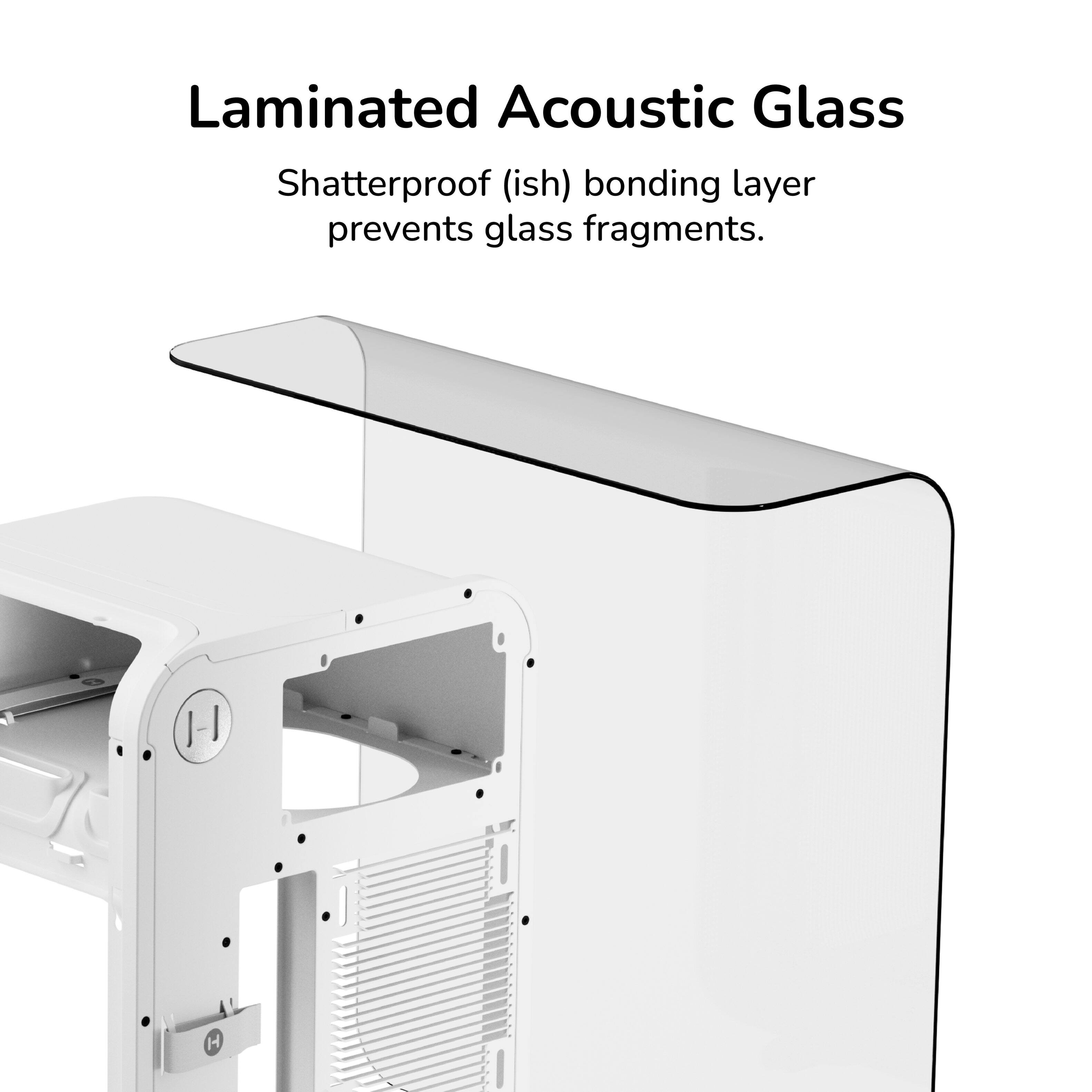 Laminated Acoustic Glass

Shatterproof (ish) bonding layer prevents glass fragments.