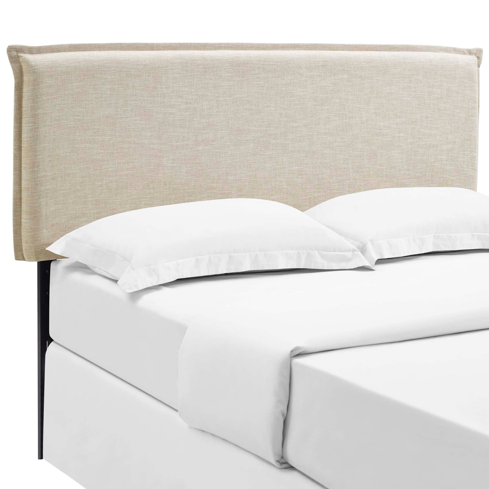 Camille Upholstered Fabric Queen Headboard by Modway - Brown