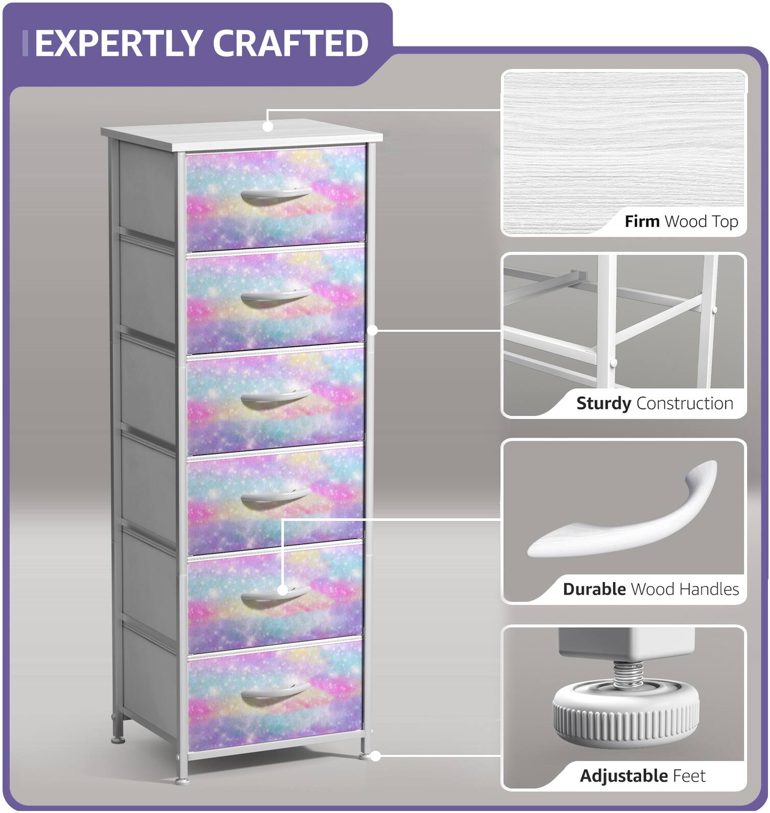 EXPERTLY CRAFTED

- Firm Wood Top
- Sturdy Construction
- Durable Wood Handles
- Adjustable Feet