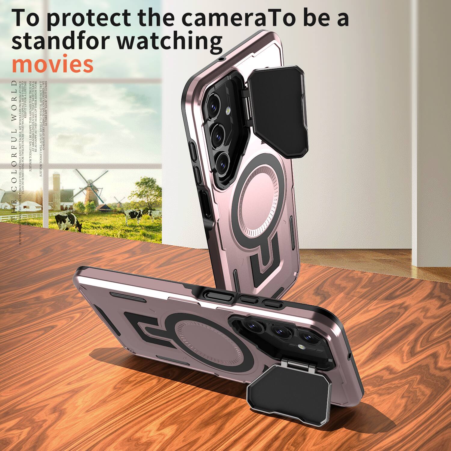 To protect the camera, To be a standfor watching movies