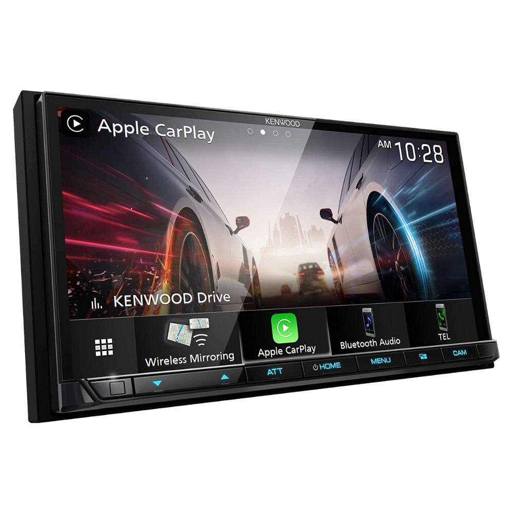 Apple CarPlay  
KENWOOD Drive  
Wireless Mirroring  
Bluetooth Audio  
TEL  
CAM  

AM 10:28  

ATT  
HOME  
MENU