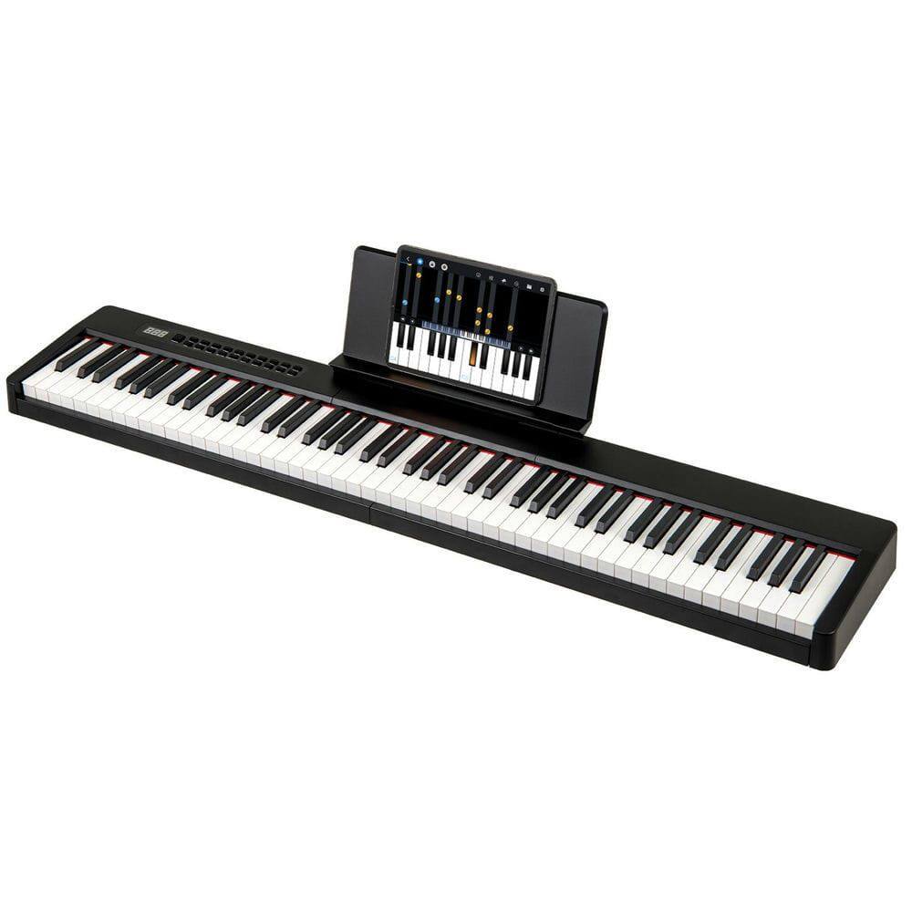 Alt View 2. Resenkos - 88-Key Velocity-Sensitive Keyboard with Premium Audio Sound Source - Black.