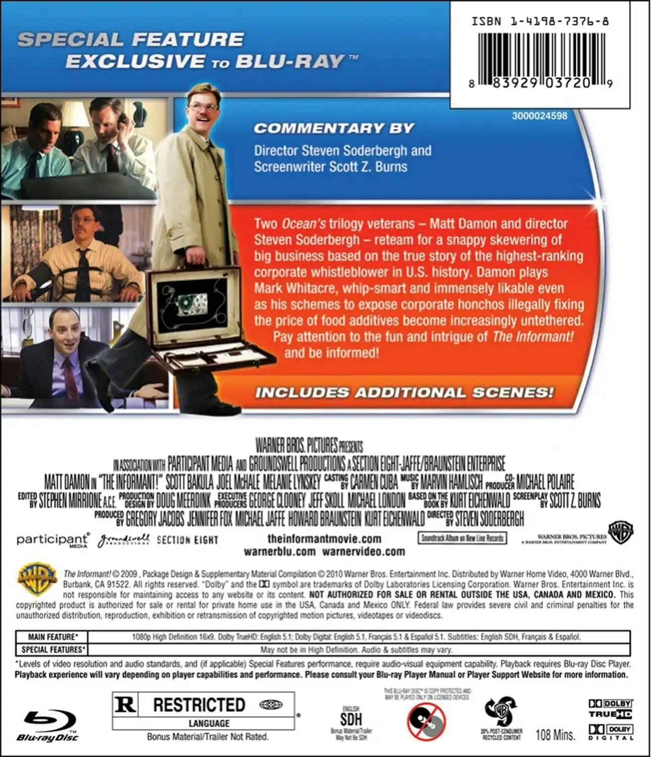 Back. The Informant! [Blu-ray].