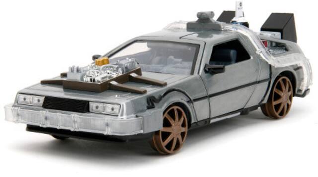 Front. Jada Toys - Jada Toys - 1:24 Back to the Future - Hollywood Rides - Time Machine W/Rail Wheels - COLLECTIBLES - Multicolor.