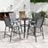 Alt View 7. Gymax - Gymax 4PCS Outdoor Bar Stools 29'' Fabric Bar Height Stools w/ Armrests & Footrest Gray - Gray.