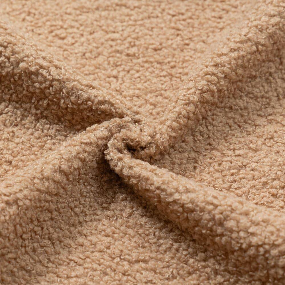 Alt View 2. Kadyn - 181" Extra Large Teddy Sherpa Sofa - Full-Foam Couch with 9 Pillows, Flexible Layout for Living Rooms - Brown.