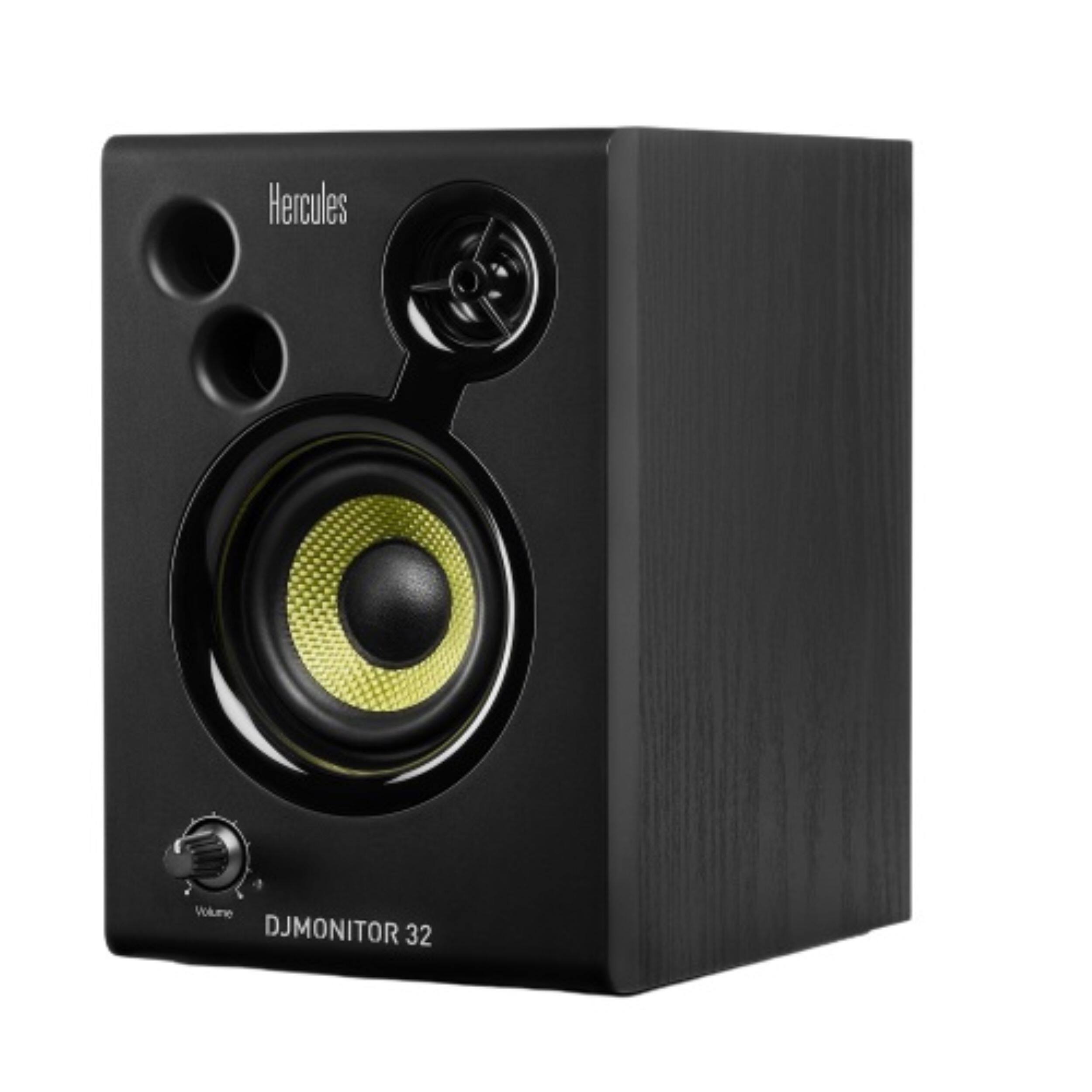 Left. Hercules - DJ Monitor 32 - 2 x 15 watts RMS Active Monitoring Speakers - Black.