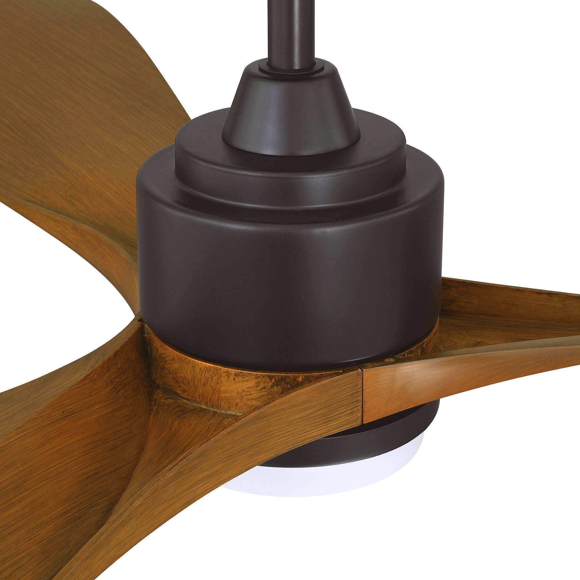 Alt View 8. Parrot Uncle - 66" Modern Brown 3-Blade Dimmable Ceiling Fan with Light and Remote - Oil Rubbed Bronze.