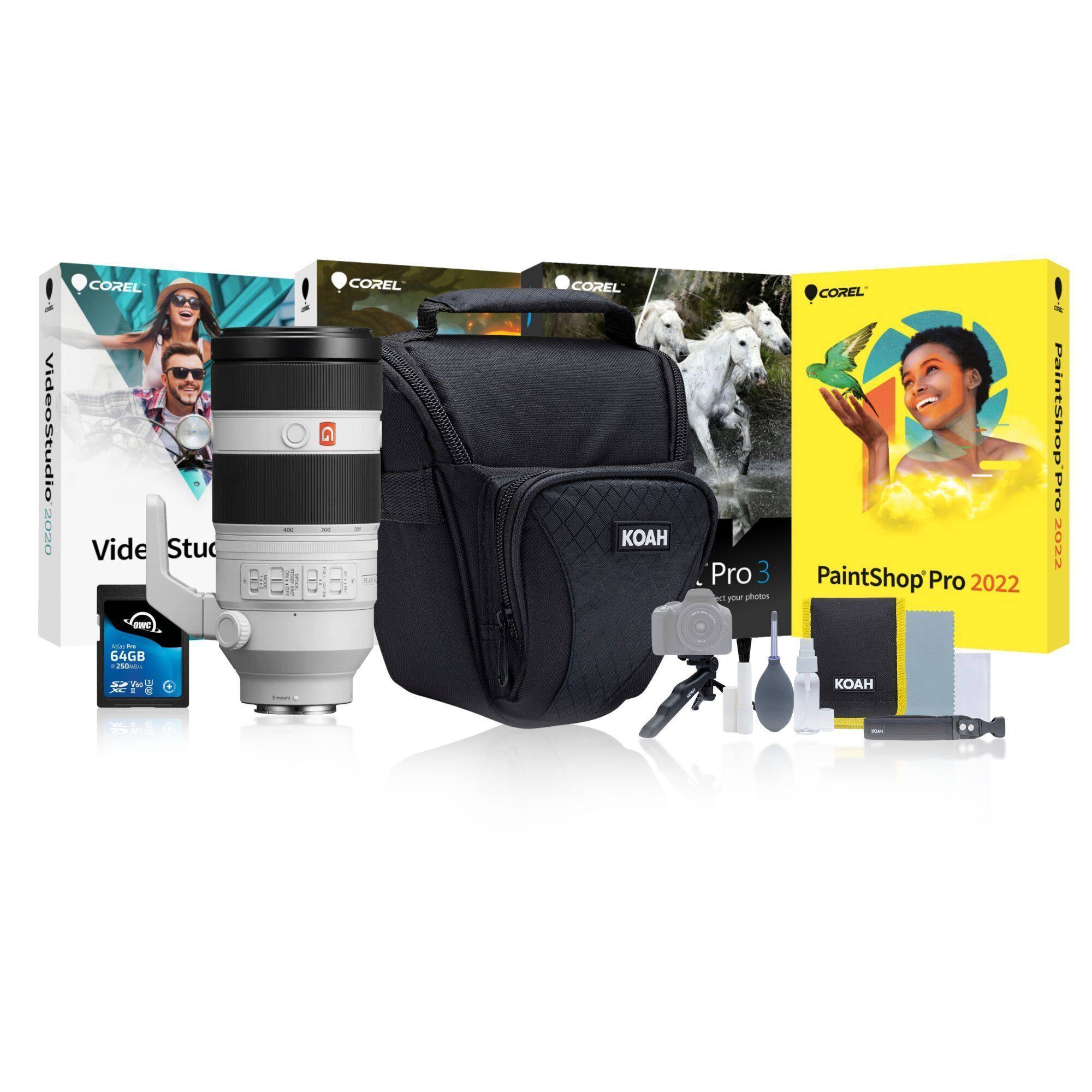 VideoStudio 2020  
COREL VideoStudio  
COREL PaintShop Pro 2022  
PaintShop Pro 2022  
64GB  
KOAH Pro 3  
KOAH