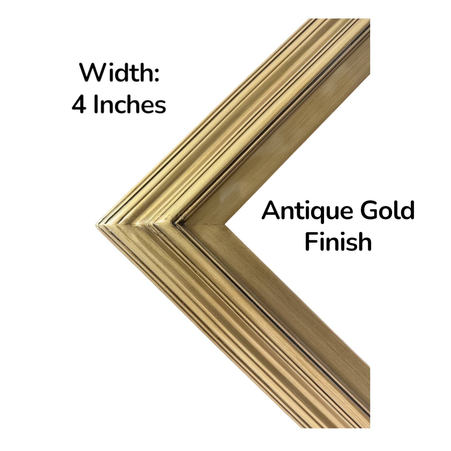Width: 4 Inches  
Antique Gold Finish