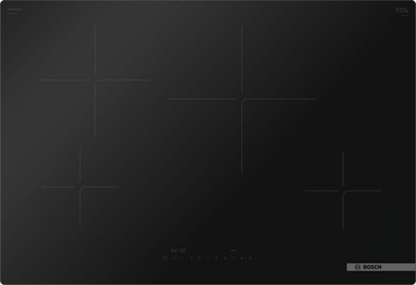 Bosch - 500 Series 30" Built-In Electric Induction Cooktop with 4 elements, Smart Connectivity and SpeedBoost - Black - Front_Zoom