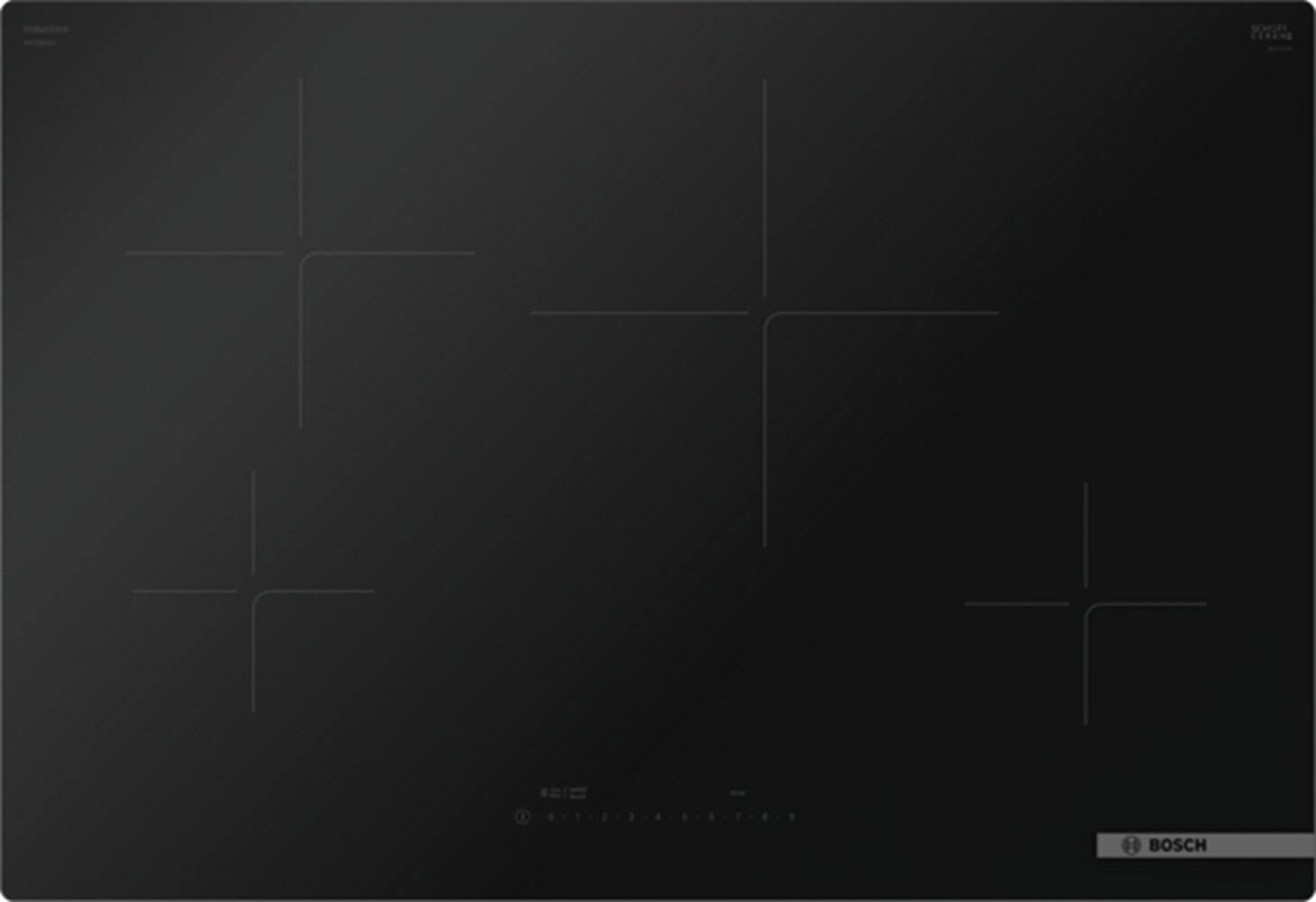 Bosch - 500 Series 30" Built-In Electric Induction Cooktop with 4 elements, Smart Connectivity and SpeedBoost - Black