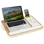 Front. LapGear - Home Office Pro Lap Desk (Fits up to 15" Laptop) - White Oak Woodgrain.