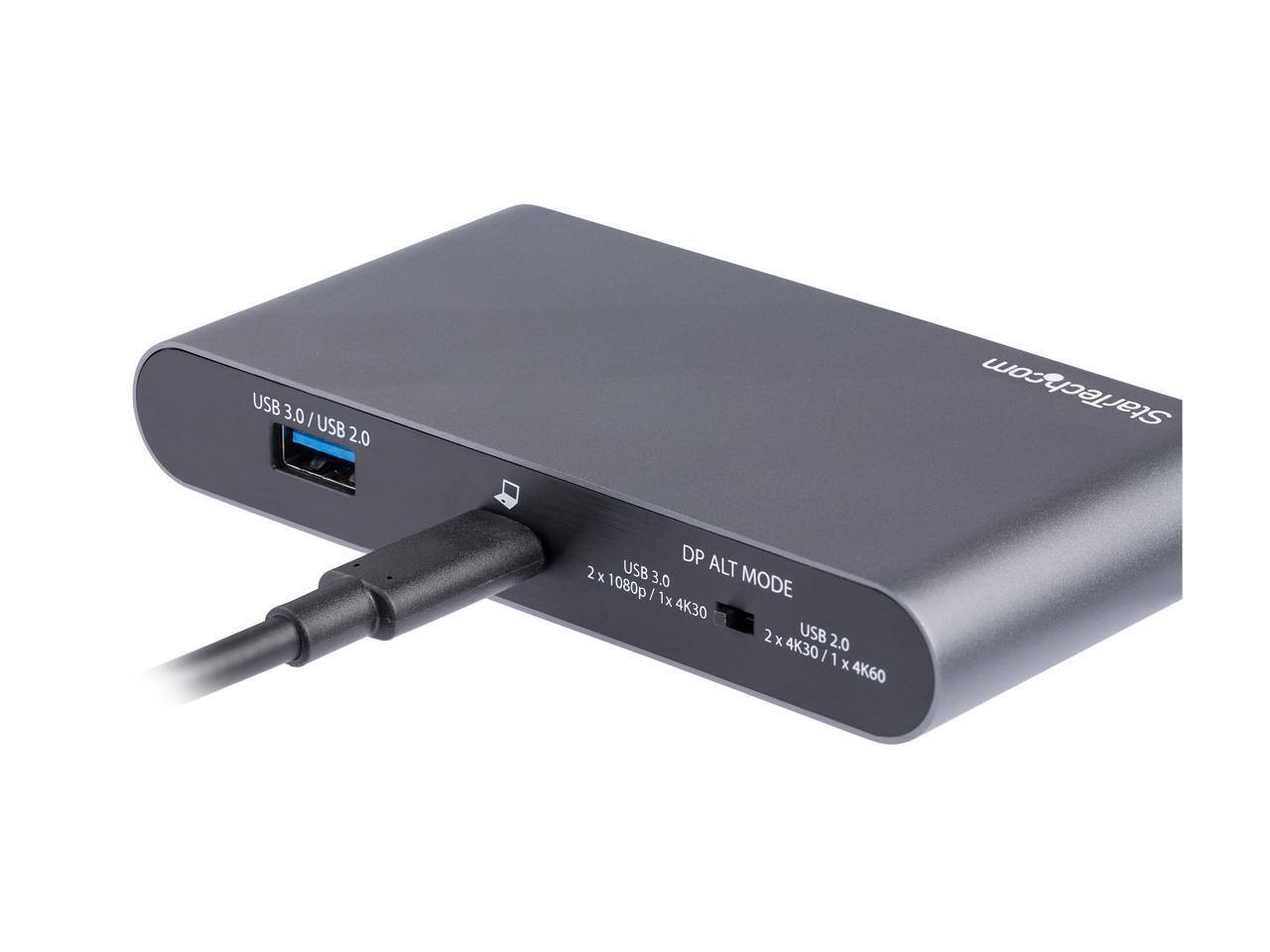 USB 3.0 / USB 2.0  
StarTech.com  
DP ALT MODE  
USB 3.0: 2 x 1080p / 1 x 4K30  
USB 2.0: 2 x 4K30 / 1 x 4K60