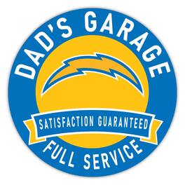 Fan Creations - Los Angeles Chargers 16" Dad's Garage Wood Sign - Multicolor