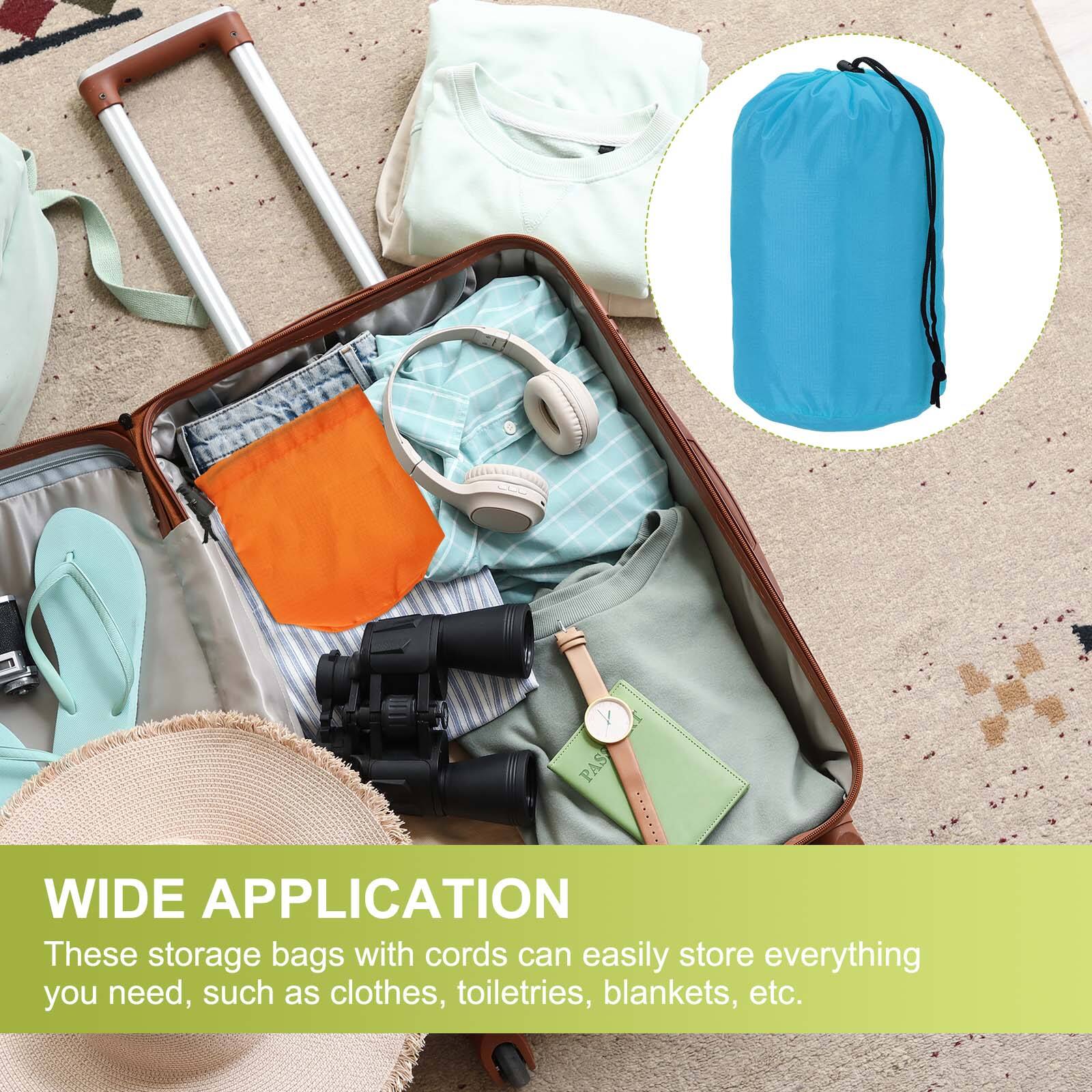 WIDE APPLICATION

These storage bags with cords can easily store everything you need, such as clothes, toiletries, blankets, etc.