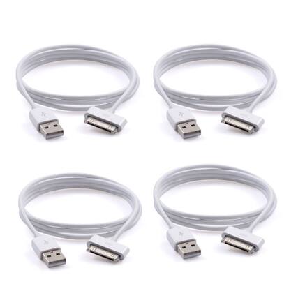 100 Pack 3FT USB Sync & Charge Cables For IPhone 4S, IPod Touch, Classic, Nano, IPad – Bulk