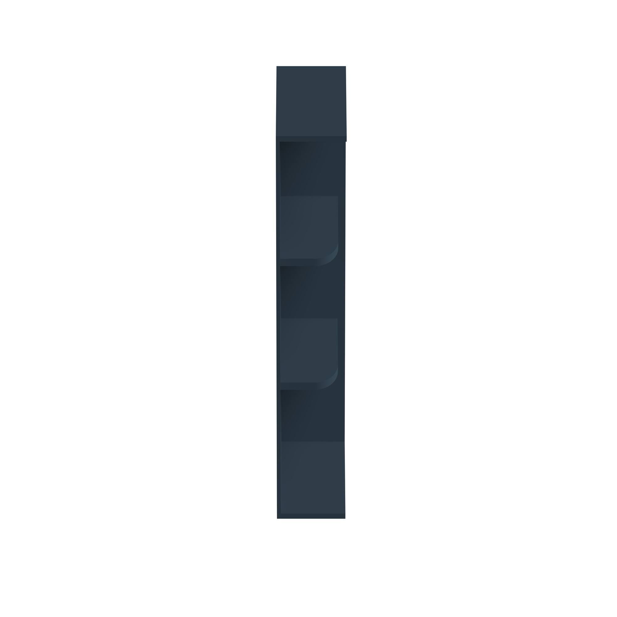 Alt View 7. Boyel Living - 9-in W x 36-in H x 12-in D Shaker RTA Kitchen Wall End Open Shelf Cabinet - Charcoal Blue.
