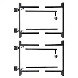 Adjust-A-Gate - Steel Frame Gate Building Kit, 36"-60" Wide Up To 4' High (2 Pack) - Black