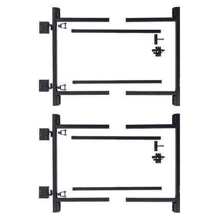 Front. Adjust-A-Gate - Adjust-A-Gate Steel Frame Gate Building Kit, 36"-60" Wide Up To 4' High (2 Pack) - Black.