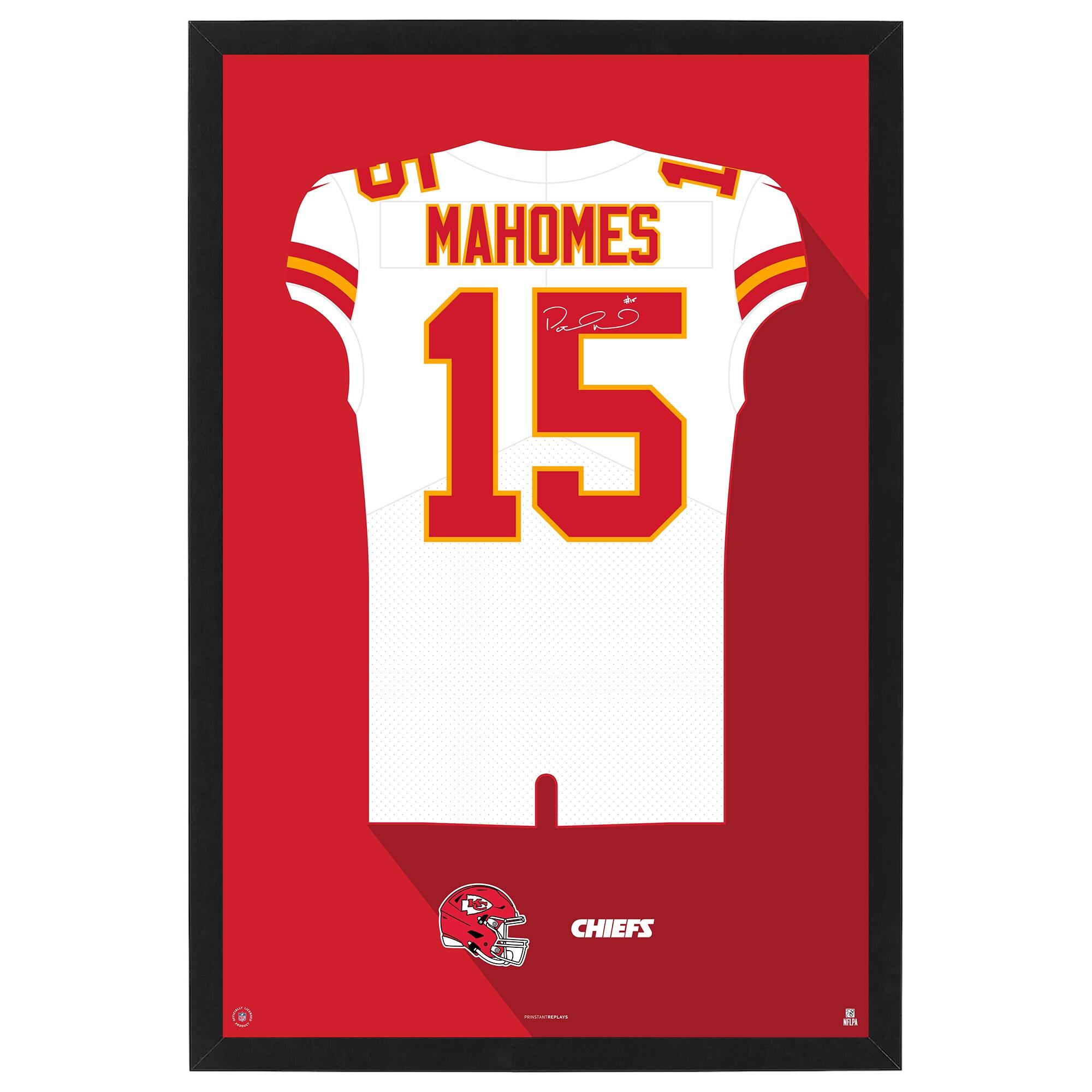 Patrick Mahomes Kansas City Chiefs Away Jersey Framed Art Print