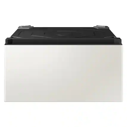 Front. Samsung - Bespoke AI Laundry Combo Pedestal with Storage Drawer - Ivory.