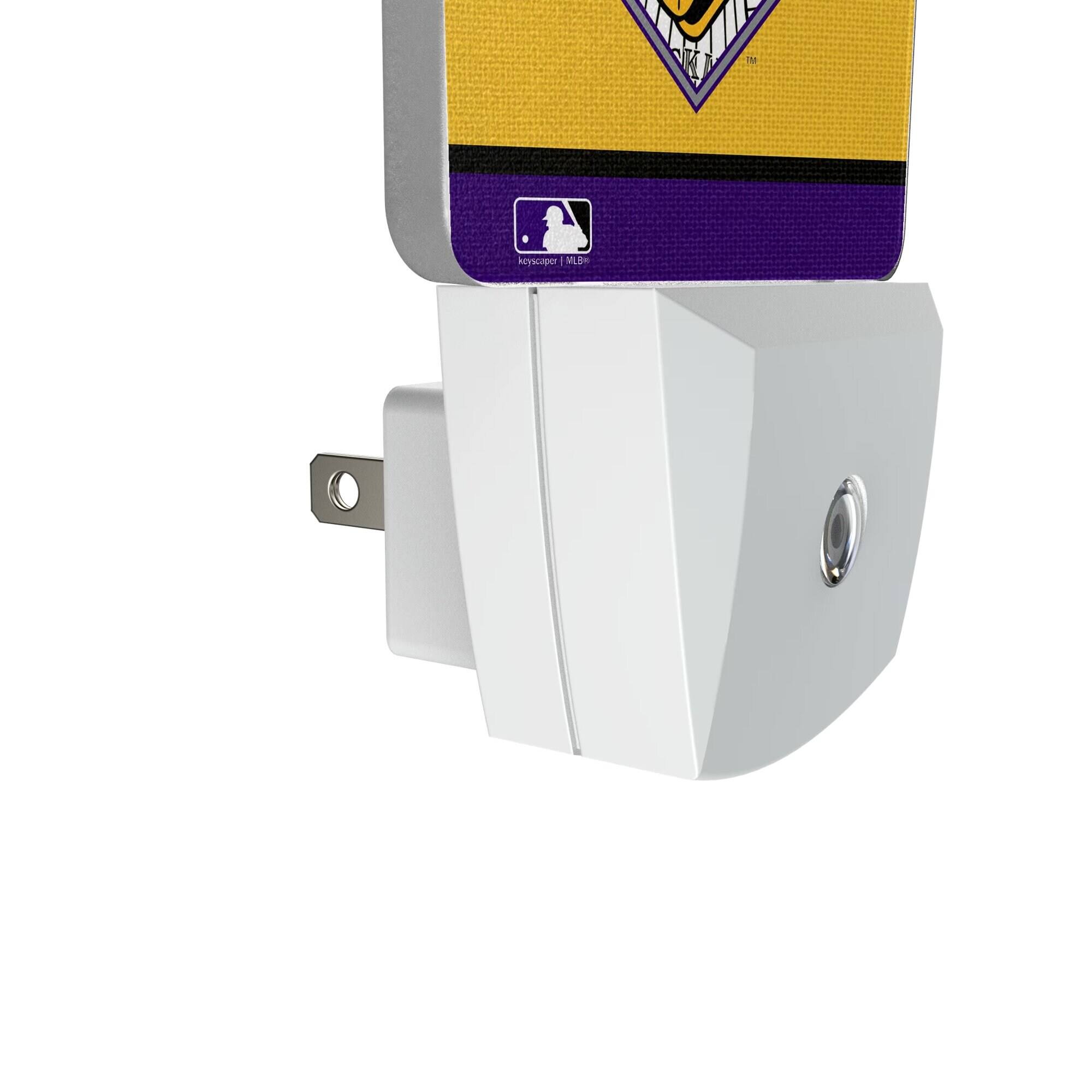 Alt View 2. Keyscaper - Colorado Rockies Stripe Mascot Nightlight 2-Pack - Multicolor.