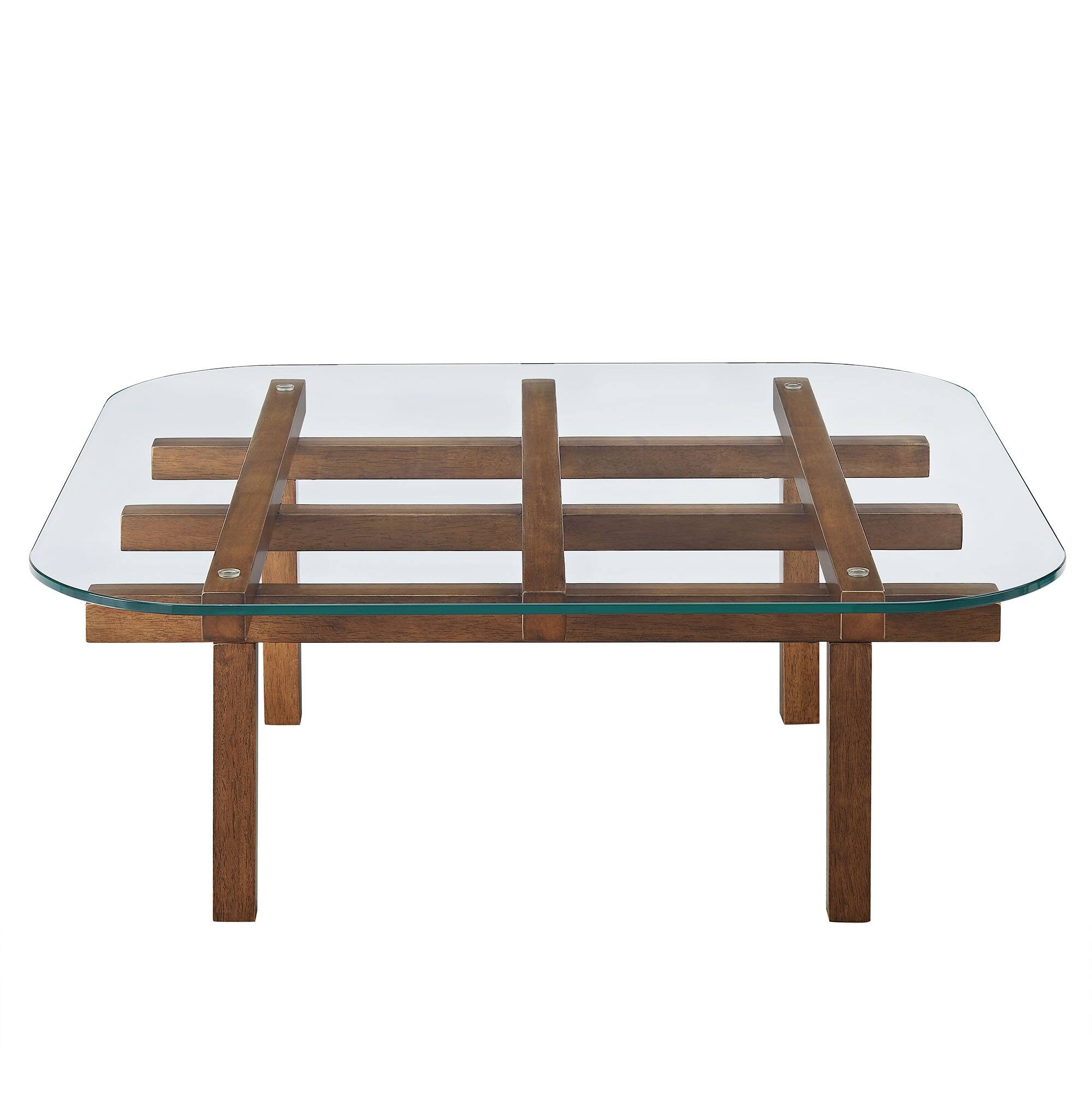Alt View 2. Modway - Isby 35 Inch Tempered Glass Coffee Table by Modway - Walnut.