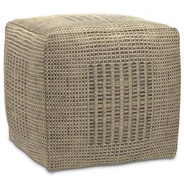 Simpli Home - Delilah 18 inch Wide Square Pouf Handwoven Jute - Natural