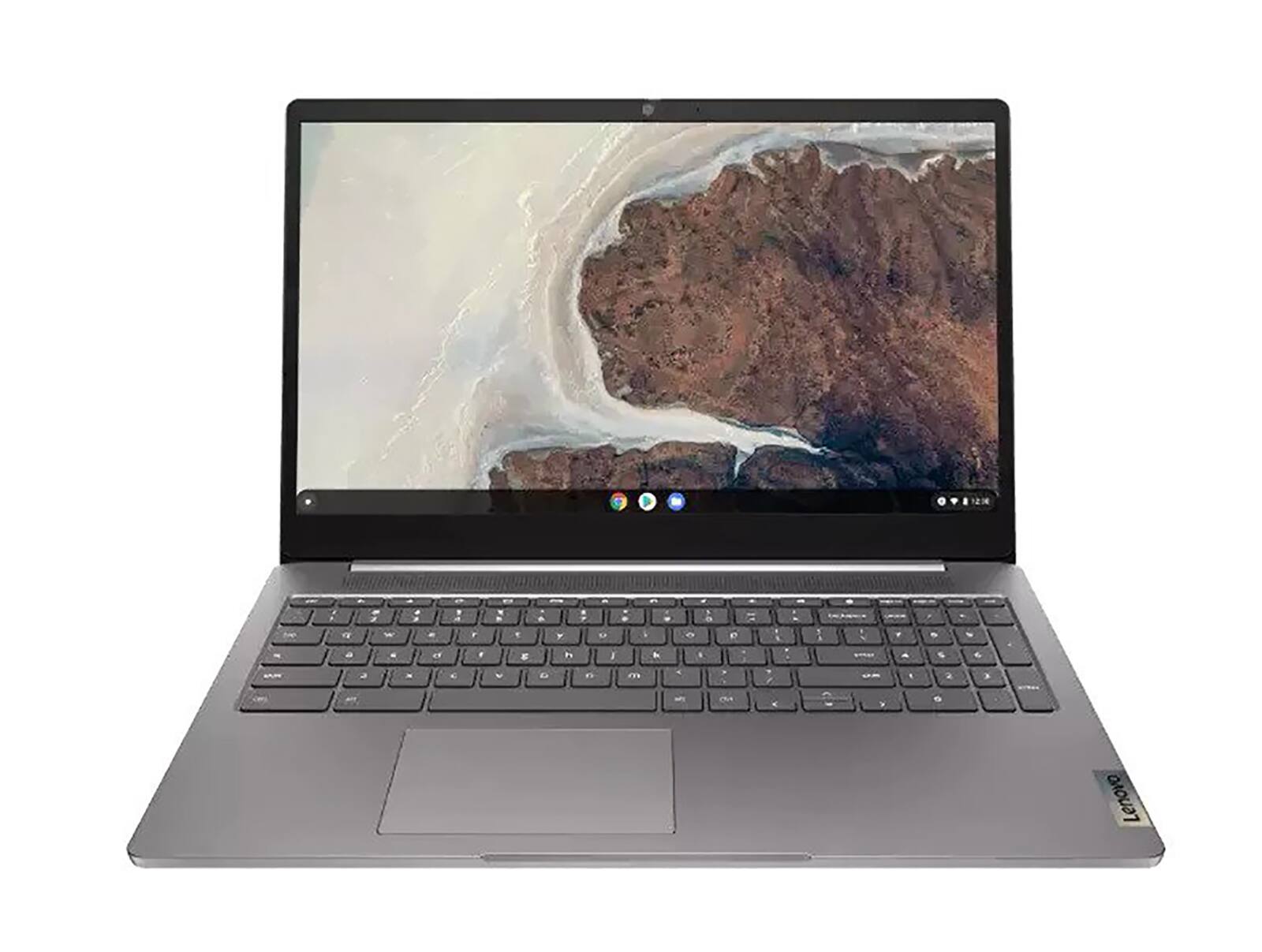 Front. Lenovo - Lenovo IdeaPad 3 Chrome 15IJL6 15.6" Touch Chromebook Pentium Silver N6000 4GB 128GB eMMC Chrome OS- Refurbished - Arctic Grey.