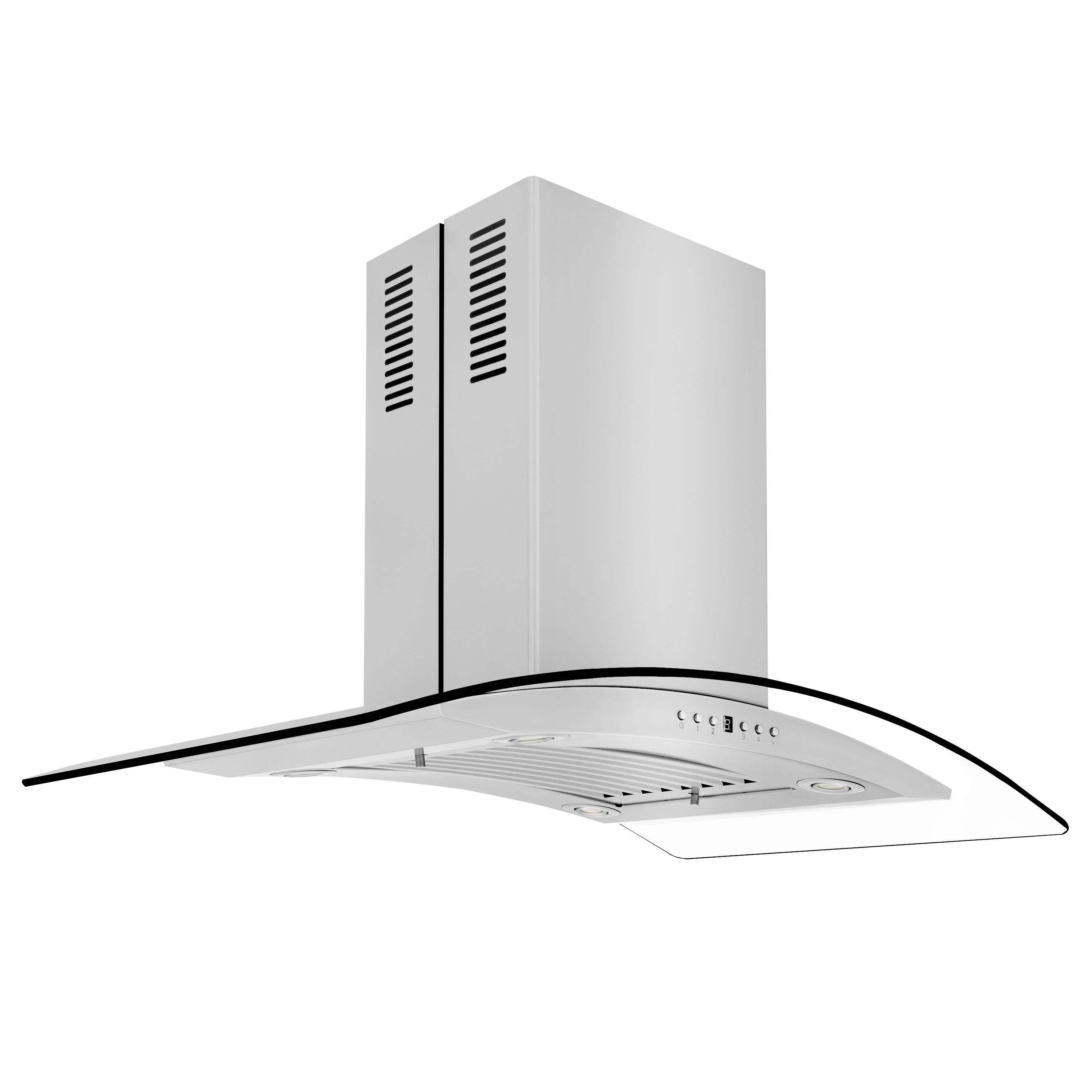 Back. ZLINE - 30" Externally Vented Range Hood - Stainless steel.
