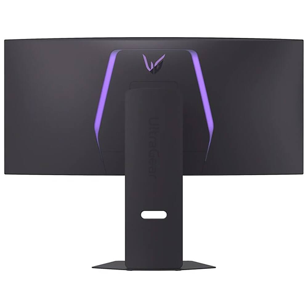 Left. LG - UltraGear 34" OLED Curved WQHD 240Hz 0.03ms AMD FreeSync Premium Pro Gaming Monitor w/ HDR + 26 Month Warranty Bundle - Black.