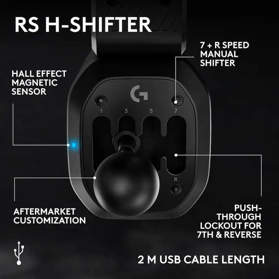 Best Sim Racing Gear Shifter Logitech RS H SHIFTER Sim Racing Gear Shifter compatible with PRO, RS50 ...