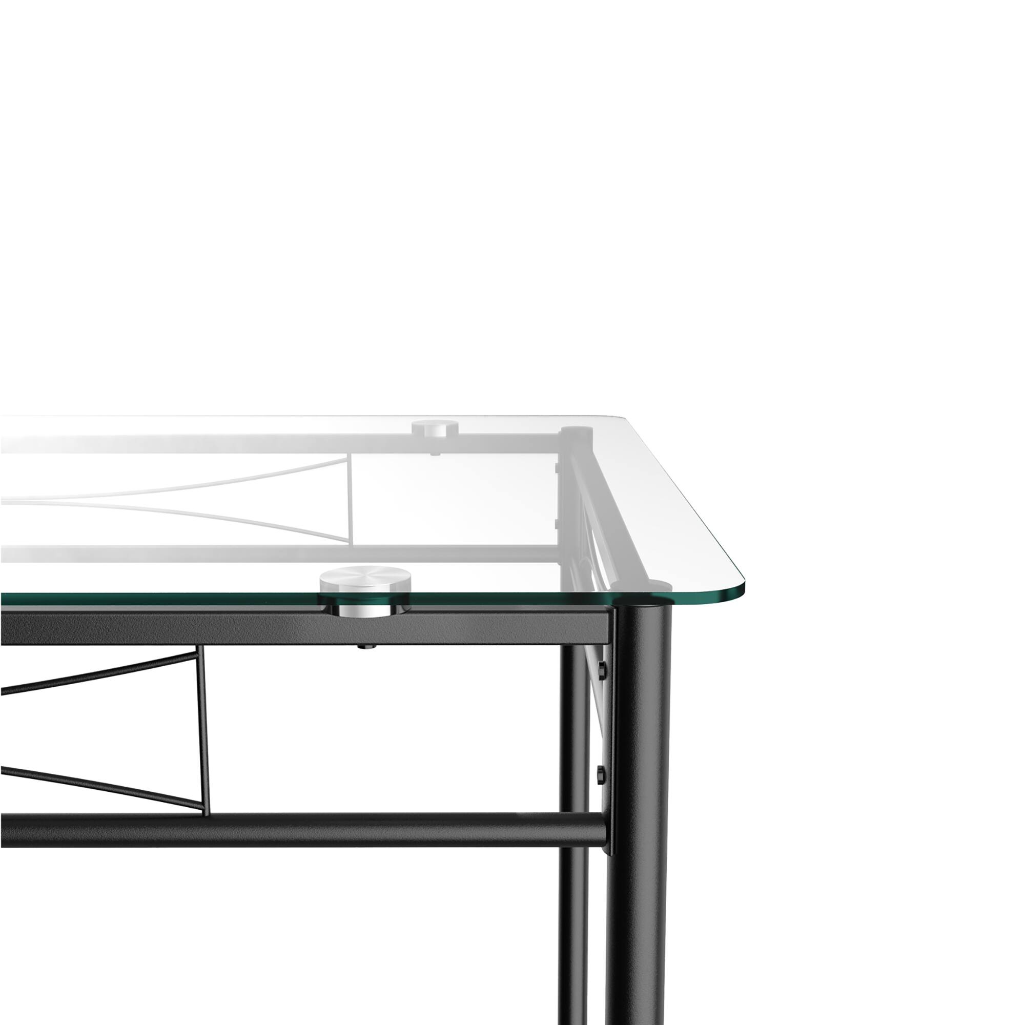 Alt View 8. Gymax - Gymax 5 PC Dining Set Glass Top Table and 4 Chairs Kitchen Room Furniture - Black.