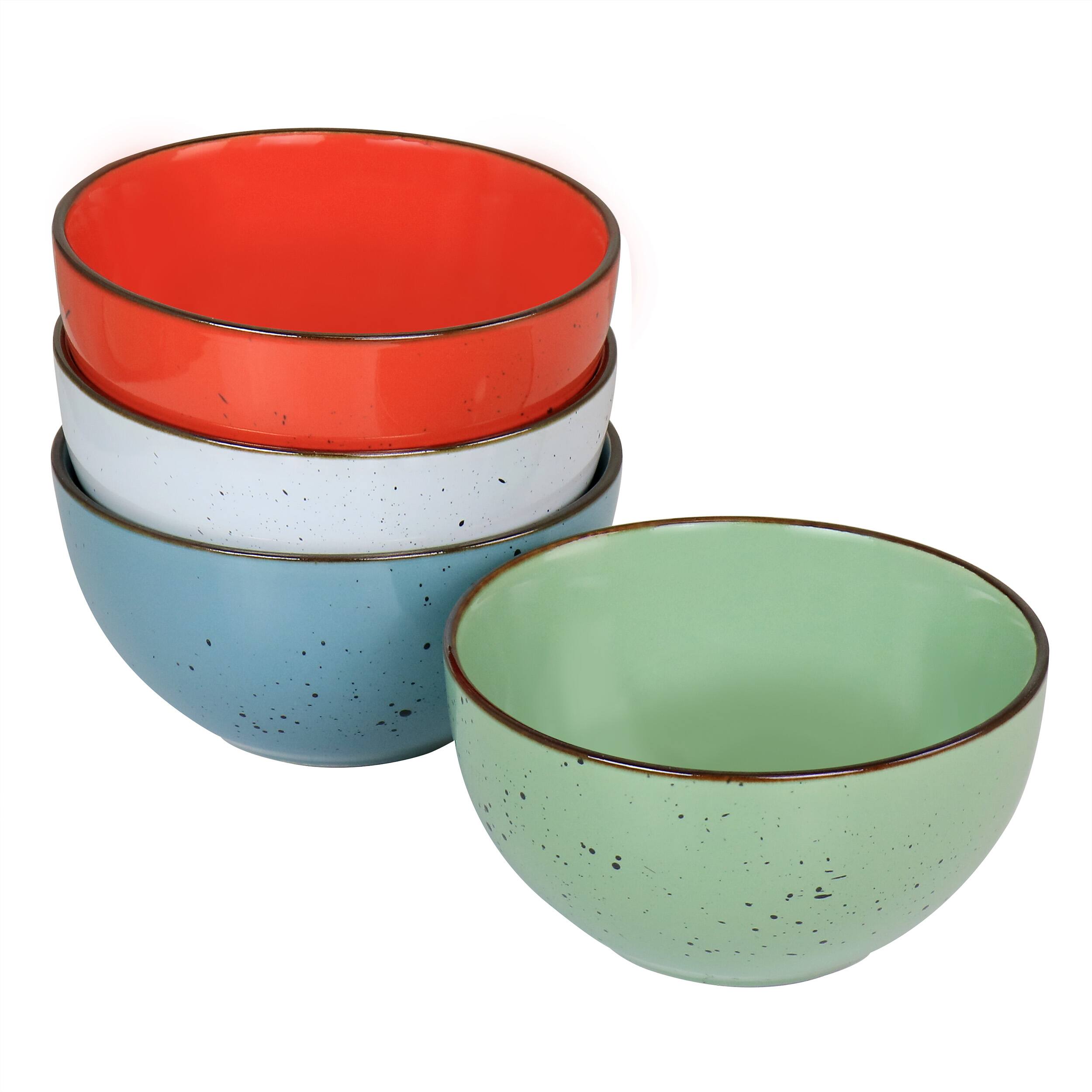 Alt View 4. Elama - Elama Evelyn 20 Piece Mix and Match Round Stoneware Dinnerware Set in Assorted Colors - Assorted.