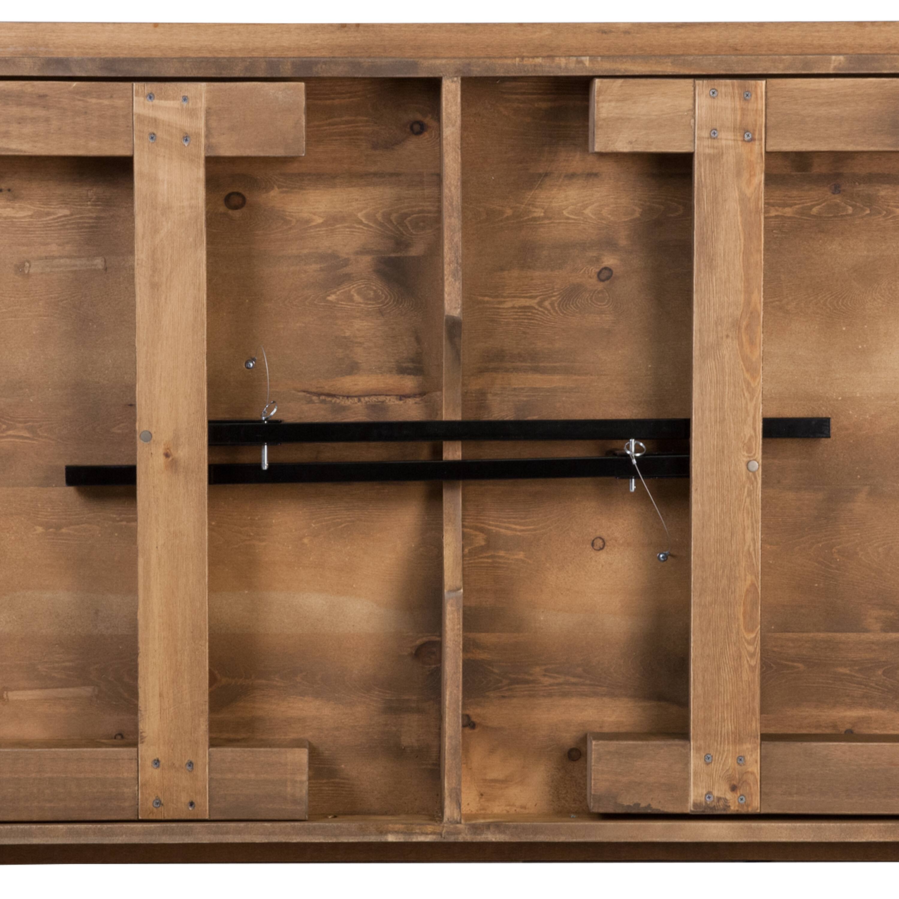 Alt View 14. Alamont Home - Hercules 8' x 40" Rectangular Antique Rustic Solid Pine Folding Farm Table - Antique Rustic.