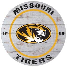 Jardine - Missouri Tigers 20'' x 20'' Indoor/Outdoor Weathered Circle Sign - Multicolor