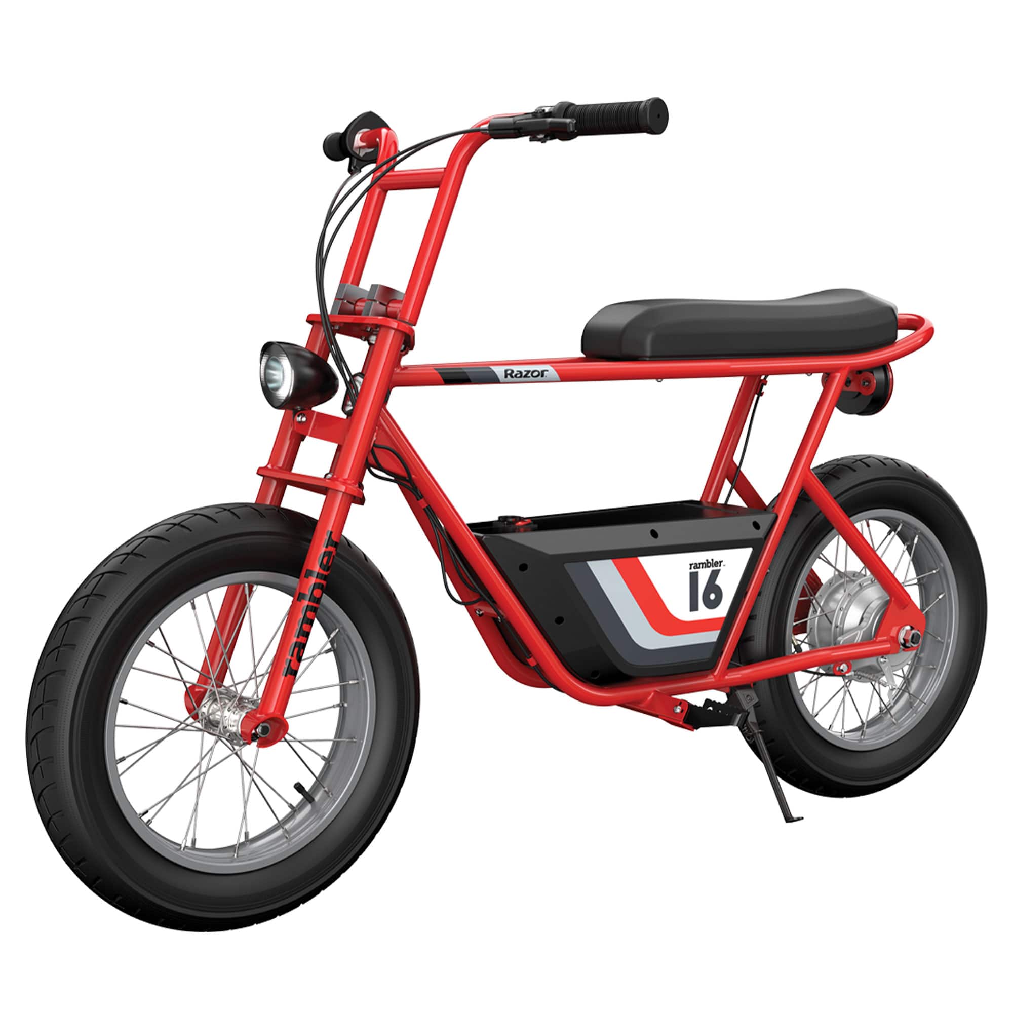 Razor - Rambler 16 Electric Retro Minibike with 350W Motor & 36V Battery, Red - Black