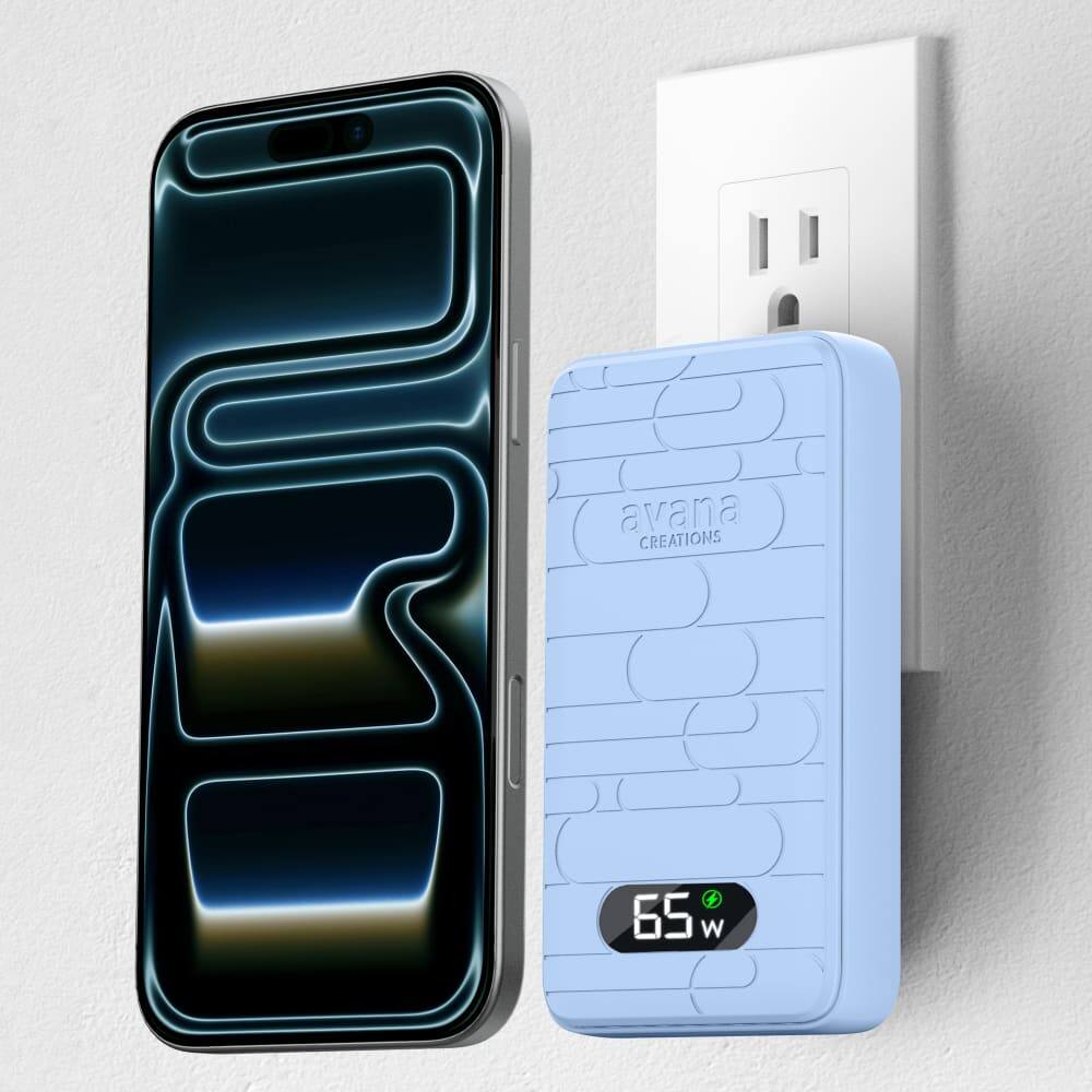 Avana Ultra Slim Dual 65W USB C to USB C Charger Blue - Best Buy