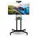 Front. Gymax - Gymax Mobile TV Stand for 32-70 inch Flat or Curved TVs up to 110 lbs w/AV Shelf - Black.