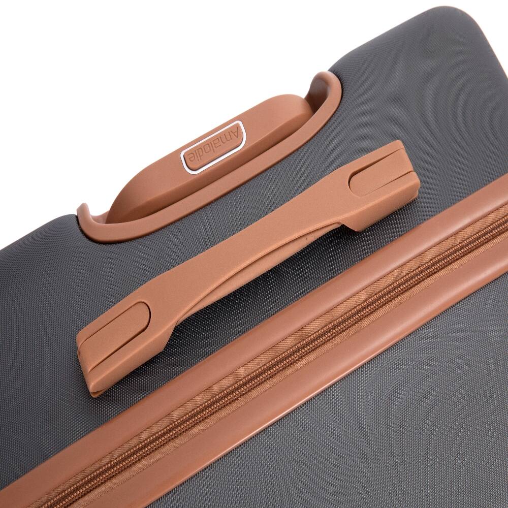 Alt View 7. Ropilly - Ropilly 5 piece luggage set Gray hard case suitcase ABS Expandable with TSA Lock Spinner Wheels Travel Bags - Gray.