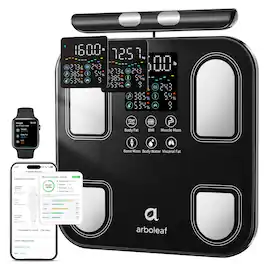 Arboleaf - Smart Body Scale, 8-Electrode Dual-Frequency BIA, Segmental Analyzer, 7-in-1 Display, 50+ Metrics in App