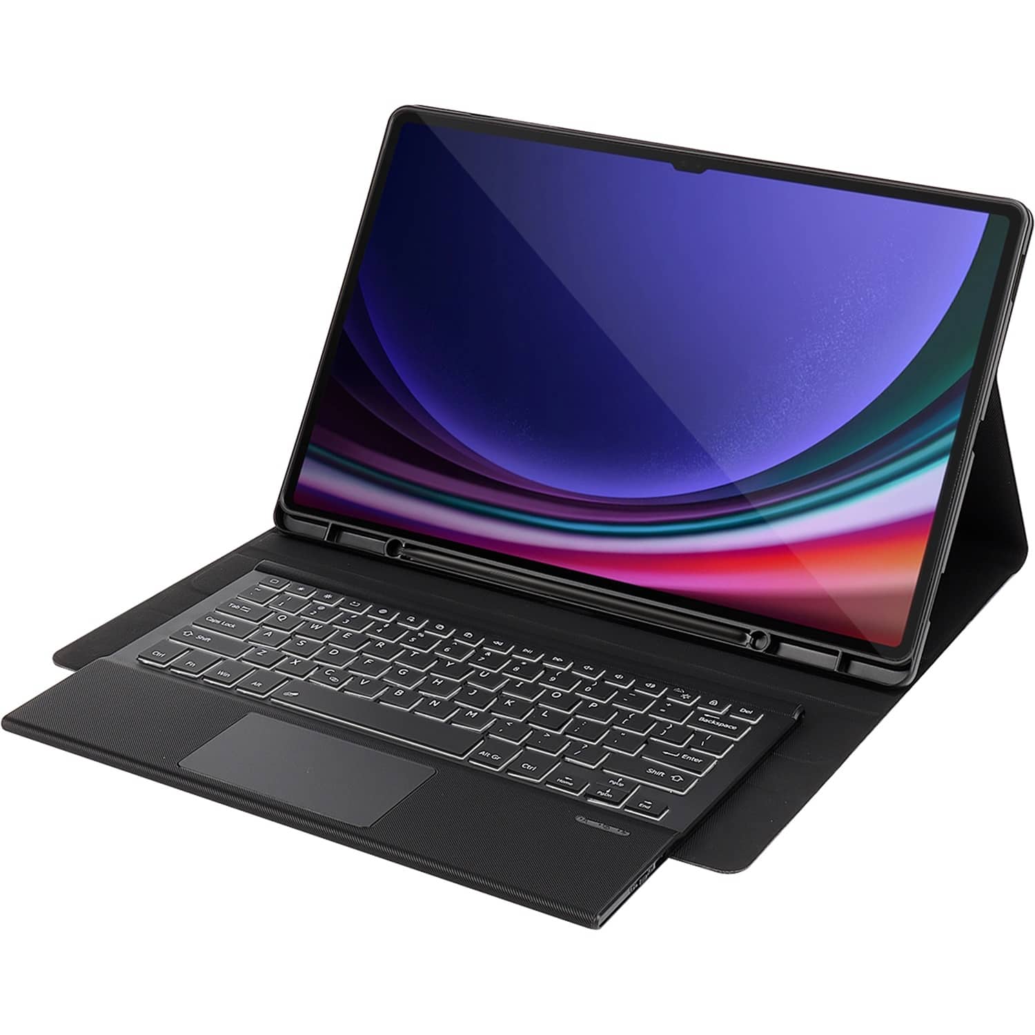 SaharaCase - Keyboard Case with TrackPad for Samsung Galaxy Tab S10 Ultra and Tab S9 Ultra - Black - Front_Zoom