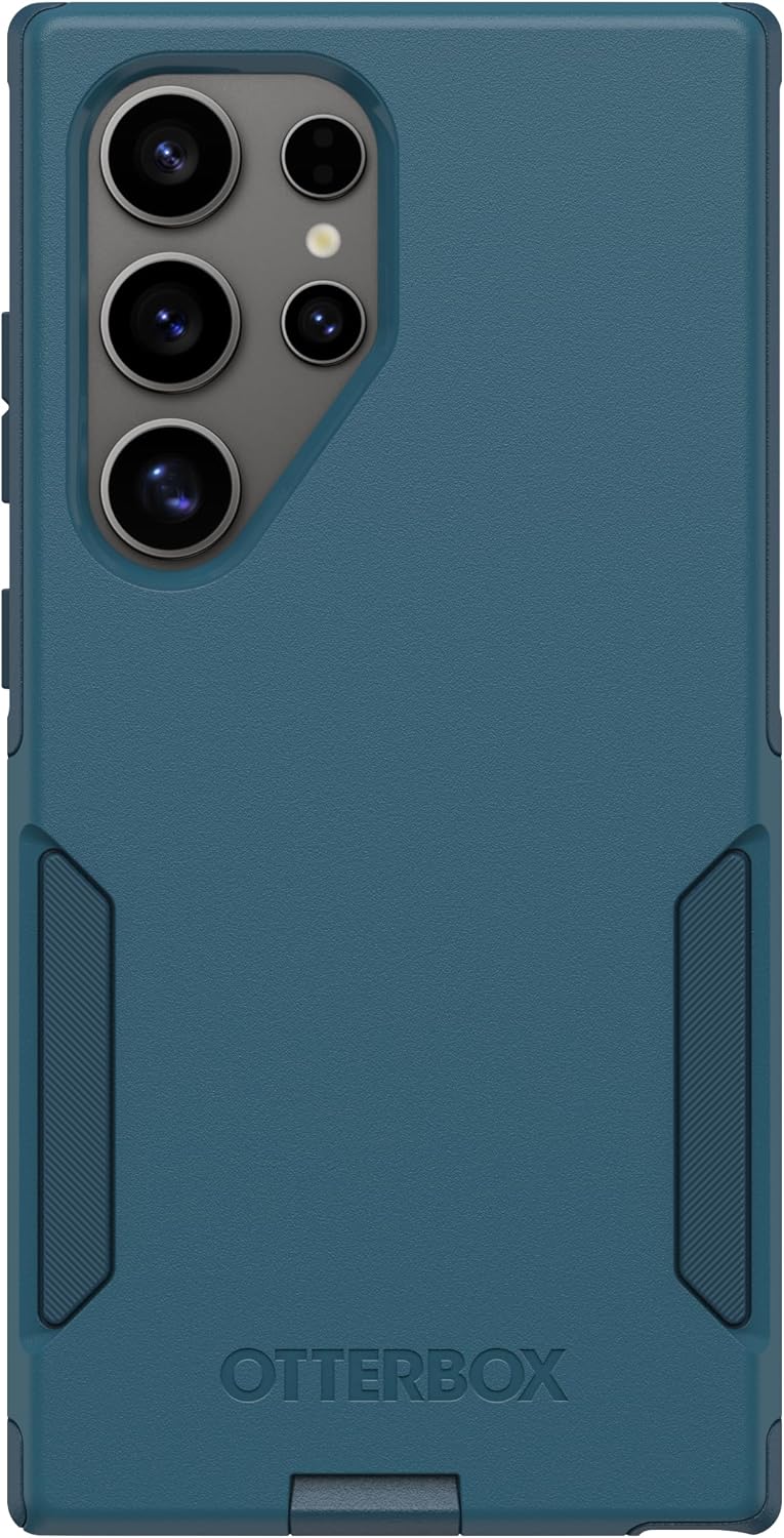 Left. OtterBox - OtterBox - Commuter Series Hard Shell for Samsung Galaxy S24 Ultra - Don’t Be Blue.